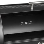 Casa si Gradina - Bucatarie si vesela - Organizare si depozitare bucatarie - Cutii alimentare - Cutie pentru paine, din metal, cu usa glisanta, dimensiuni 38x28x18.5cm, negru - Infinity.ro