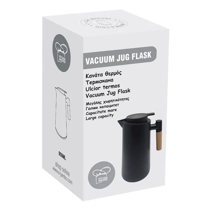 Casa si Gradina - Bucatarie si vesela - Accesorii bar - Termosuri si Cani termos - Ulcior termos, din sticla si plastic, pentru bauturi calde sau reci, capacitate 950ml, negru - Infinity.ro