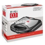 Electronice si Electrocasnice - Electrocasnice bucatarie - Preparare paine - Sandwich-maker - Aparat sandwich grill, carcasa din inox, putere 750W, negru - Infinity.ro