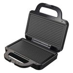 Electronice si Electrocasnice - Electrocasnice bucatarie - Preparare paine - Sandwich-maker - Aparat pentru sandwich, din otel inoxidabil, putere 1000W, negru-argintiu - Infinity.ro