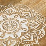 Casa si Gradina - Decoratiuni - Obiecte decorative - Vaze si boluri decorative - Tava decorativa pentru servit cu model sculptat de tip mandala, din lemn, 38x28x5 cm, maro - Infinity.ro