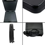 Electronice si Electrocasnice - Electrocasnice bucatarie - Preparare paine - Sandwich-maker - Aparat grill, din inox, putere 1400W, negru - Infinity.ro