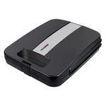 Electronice si Electrocasnice - Electrocasnice bucatarie - Preparare paine - Sandwich-maker - Aparat grill, din inox, putere 1400W, negru - Infinity.ro