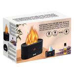 Casa si Gradina - Decoratiuni - Aromaterapie si lumanari - Difuzoare aromaterapie - Difuzor electric pentru aromaterapie si parfumare cu LED, cu efect de flacara in 8 culori, 17x7x10 cm, negru - Infinity.ro