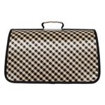 Petshop - Accesorii petshop - Culcusuri si custi - Genti si articole transport - Geanta pentru transport animale, , cu carouri, dimensiuni 48x22x26cm, negru-bej - Infinity.ro