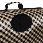 Petshop - Accesorii petshop - Culcusuri si custi - Genti si articole transport - Geanta pentru transport animale, , cu carouri, dimensiuni 48x22x26cm, negru-bej - Infinity.ro