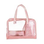 Ingrijire personala si Cosmetice - Machiaj - Portfarduri si genti cosmetice - Set 3 Portfarduri cu Model Animal Print, 3 Marimi, PVC, roz - Infinity.ro