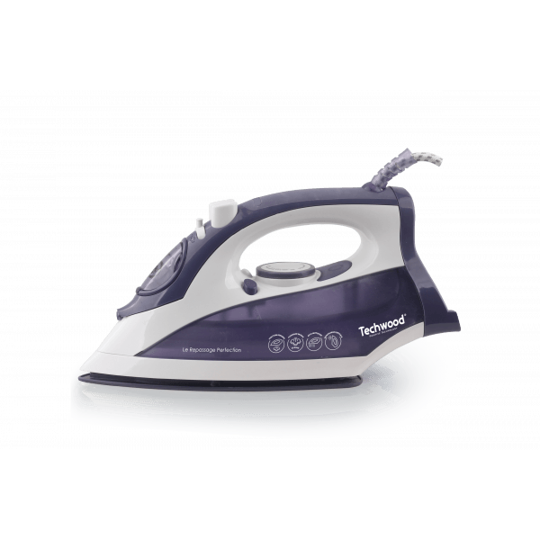 Fier de calcat cu aburi Techwood TFV-2403C, 2400W, talpa ceramica, autocuratare