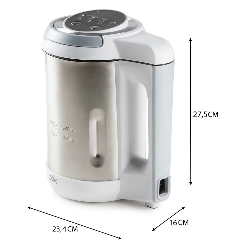 Electronice si Electrocasnice - Electrocasnice bucatarie - Mixere, tocatoare & roboti de bucatarie - Blendere si mini tocatoare - Blender cu functie de Preparat Supa Domo DO737BL, Capacitate 1.6 Litri, Putere 1000 W - Infinity.ro
