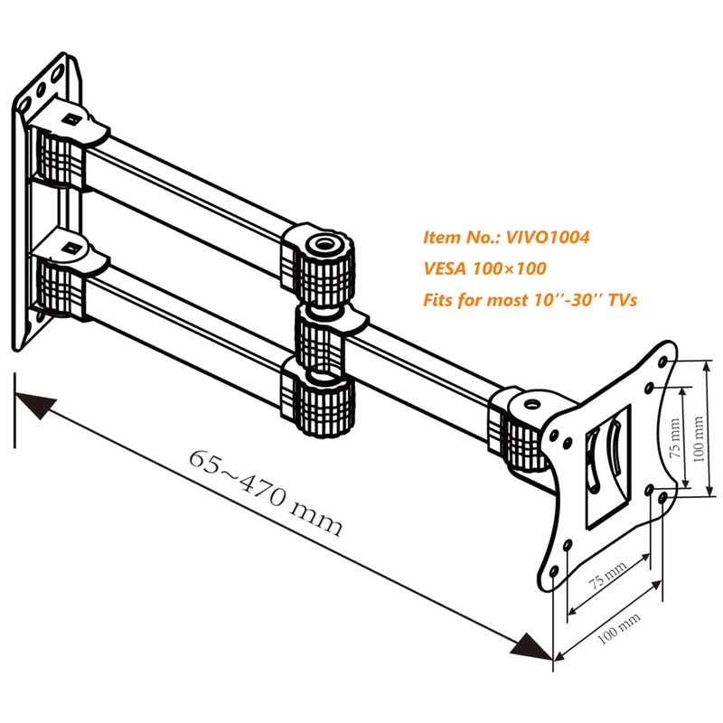 TV, Audio-Video si Foto - Accesorii TV si audio - Suporturi TV - Suport Tv 10''-30'', VIVO, VIVO1004 - Infinity.ro
