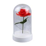 Market - Cadouri - Flori si aranjamente - Trandafir etern in cupola de sticla, cu LED, 19 x 11.5 cm, Vivo VAL6036OB - Infinity.ro