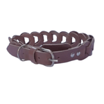 Petshop - Accesorii petshop - Zgarzi, lese si hamuri - Zgarzi - Zgarda maro deschis, impletita, din piele naturala, pentru caini 60X3 cm - Infinity.ro