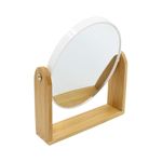 Ingrijire personala si Cosmetice - Machiaj - Oglinzi cosmetice - Oglinda machiaj ovala, Eleganza, 15 x 18 cm, culoarea alb - Infinity.ro