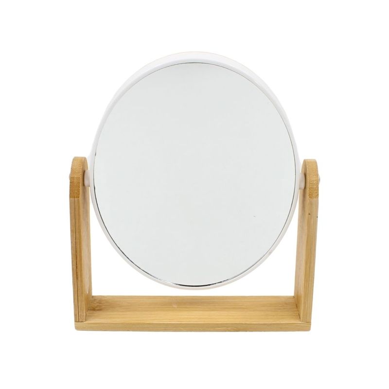 Ingrijire personala si Cosmetice - Machiaj - Oglinzi cosmetice - Oglinda machiaj ovala, Eleganza, 15 x 18 cm, culoarea alb - Infinity.ro