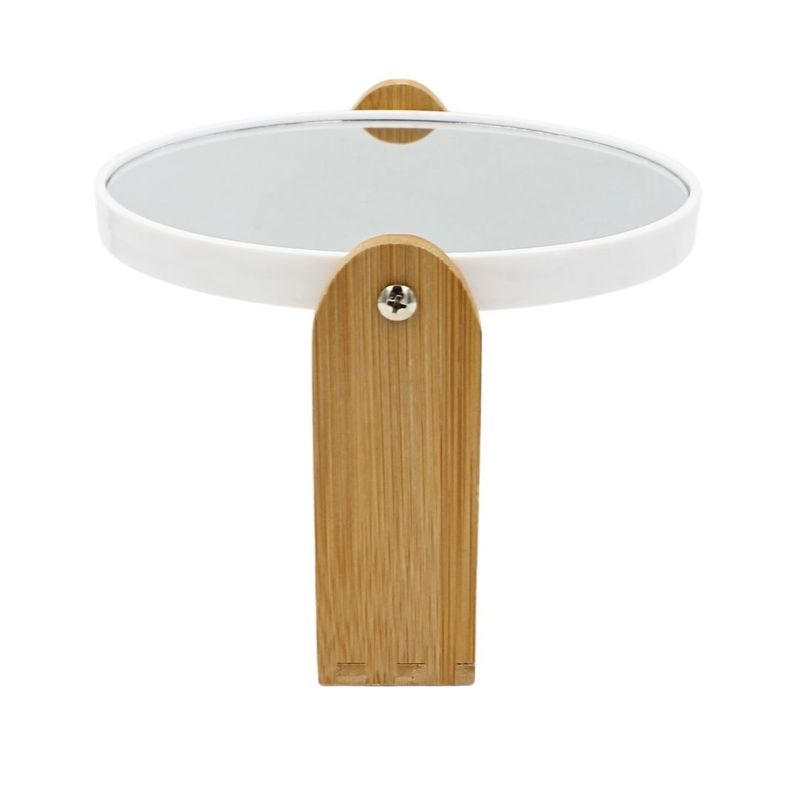 Ingrijire personala si Cosmetice - Machiaj - Oglinzi cosmetice - Oglinda machiaj ovala, Eleganza, 15 x 18 cm, culoarea alb - Infinity.ro