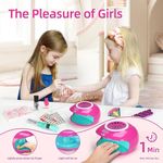 Jucarii, Copii si Bebe - Jucarii si jocuri - Jucarii de rol - Frumusete, bijuterii si accesorii fetite - Set Mini Salon de Manichiura pentru Copii 6 ani+, cu 6 Markere si Accesorii pentru o Manichiura Creativa, Multicolor - Infinity.ro