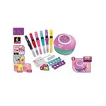 Jucarii, Copii si Bebe - Jucarii si jocuri - Jucarii de rol - Frumusete, bijuterii si accesorii fetite - Set Mini Salon de Manichiura pentru Copii 6 ani+, cu 6 Markere si Accesorii pentru o Manichiura Creativa, Multicolor - Infinity.ro