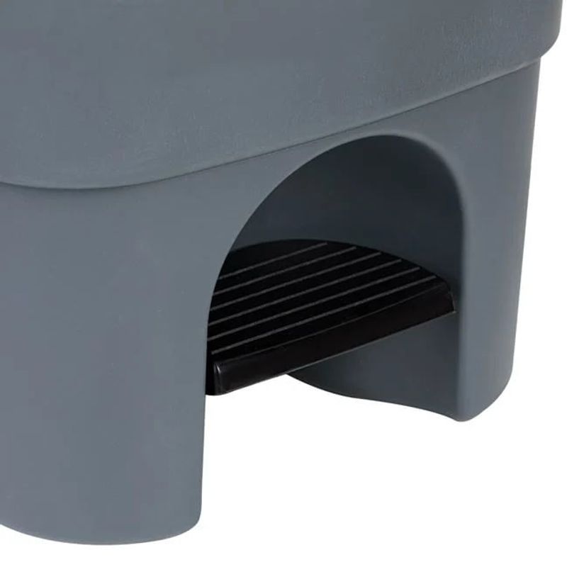 Casa si Gradina - Mobilier - Organizare si depozitare - Cosuri de gunoi - Cos de gunoi, din plastic, cu roti si pedala, capacitate 60L, gri - Infinity.ro