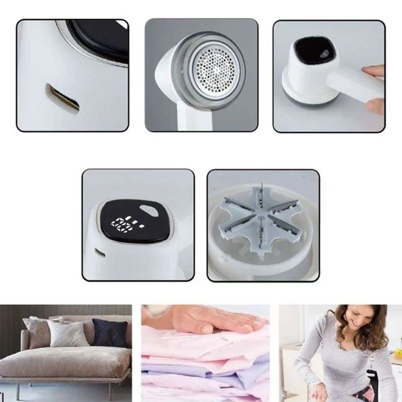 Ingrijire personala si Cosmetice - Aparate & accesorii ingrijire personala - Aparate cosmetice - Aparate intretinere si ingrijire corporala - Aparat de Indepartat Scame, cu Ecran Digital, Reincarcabil, 9.5x8.5x21.5 cm, alb - Infinity.ro