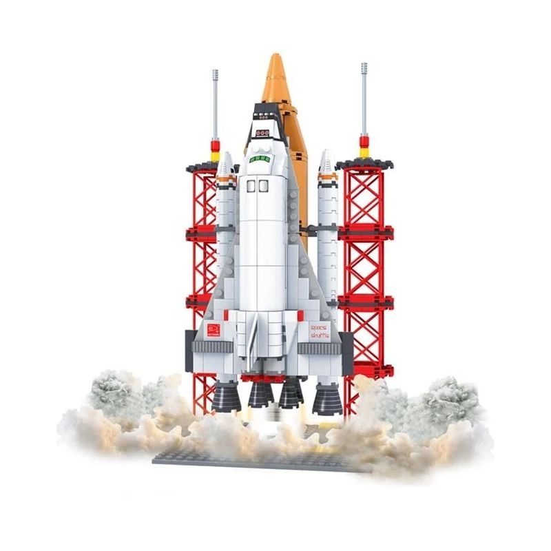 Jucarii, Copii si Bebe - Jucarii si jocuri - Seturi de constructie si cuburi - Seturi de constructie - Caramizi de Constructie, Lansator de Rachete cu 2 Figurine, 570 Piese, 6ani+,47x6.5x35 cm - Infinity.ro