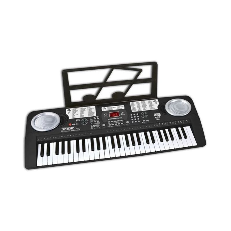 Jucarii, Copii si Bebe - Jucarii si jocuri - Jucarii de rol - Instrumente muzicale de jucarie - Orga Electronica cu 54 de Clape, Functii Avansate, Sistem Stereo, 74x16x26 cm, negru - Infinity.ro