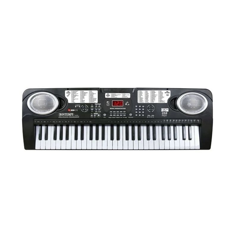 Jucarii, Copii si Bebe - Jucarii si jocuri - Jucarii de rol - Instrumente muzicale de jucarie - Orga Electronica cu 54 de Clape, Functii Avansate, Sistem Stereo, 74x16x26 cm, negru - Infinity.ro