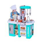 Jucarii, Copii si Bebe - Jucarii si jocuri - Jucarii de rol - Bucatarii copii - Bucatarie de jucarie pentru copii 3+ ani, cu sunete realiste, 44 accesorii, plastic, 61 x 33 x 72.5 cm - Infinity.ro