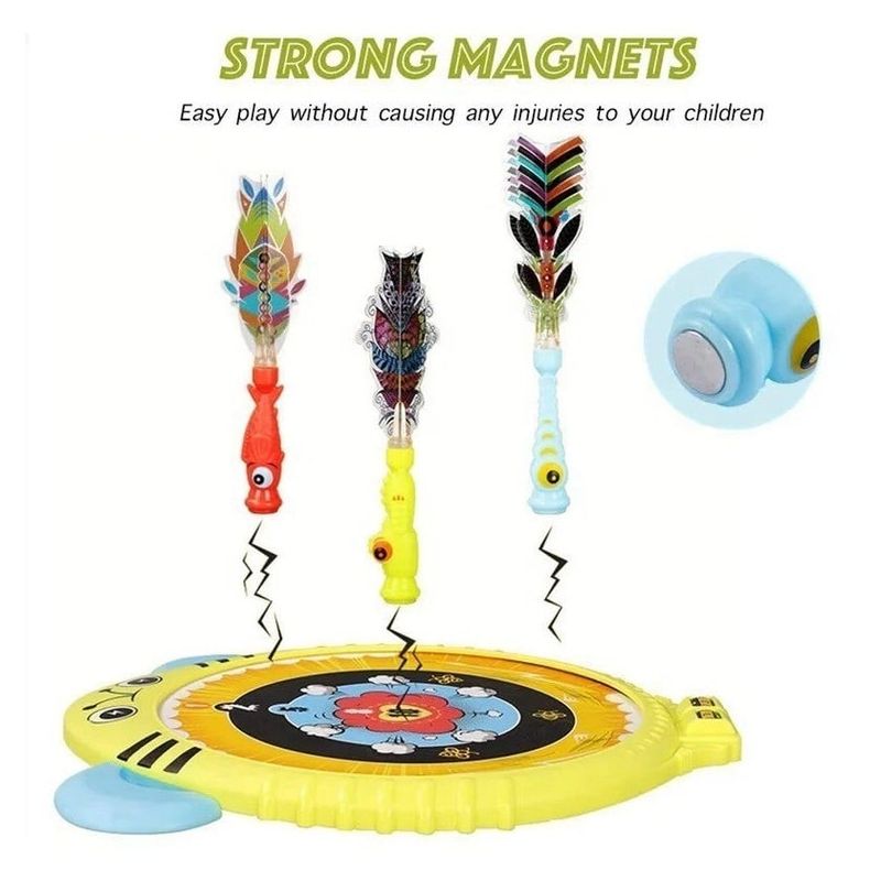 Sport si Outdoor - Alte sporturi - Board-uri si accesorii darts - Set Darts pentru copii 3 ani+, cu tabla magnetica cu scor si 3 sageti cu magnet, 25.5x30x2.5 cm - Infinity.ro