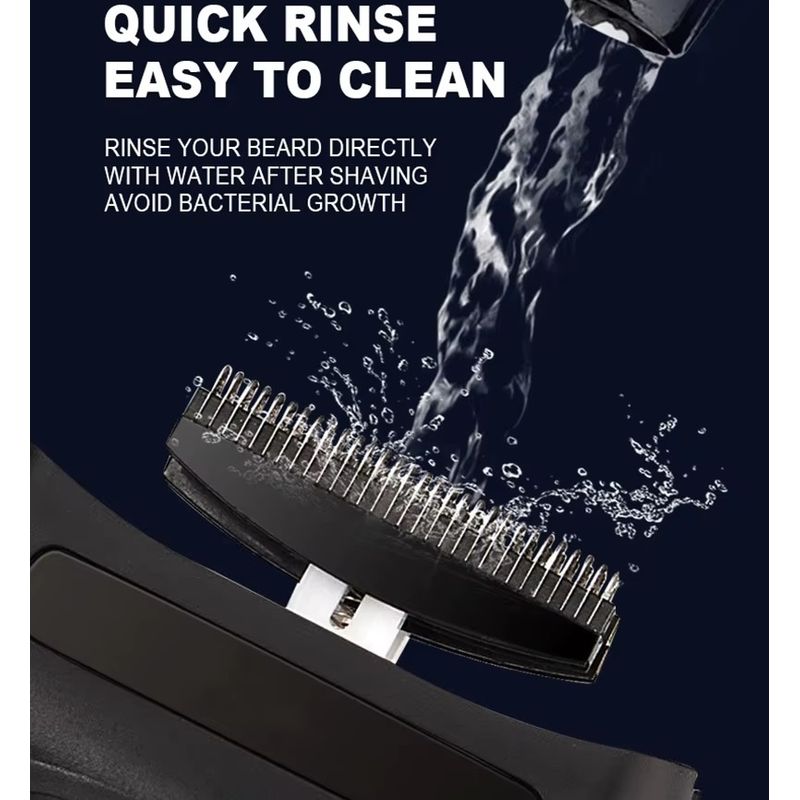 Ingrijire personala si Cosmetice - Aparate & accesorii ingrijire personala - Aparate de ras si tuns - Aparate de tuns - Set cu aparat de tuns, ras si pentru nas, RAF R4018, 3W, reincarcabil, 1200mAh, utilizare 60 min, negru - Infinity.ro