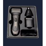 Ingrijire personala si Cosmetice - Aparate & accesorii ingrijire personala - Aparate de ras si tuns - Aparate de tuns - Set cu aparat de tuns, ras si pentru nas, RAF R4018, 3W, reincarcabil, 1200mAh, utilizare 60 min, negru - Infinity.ro
