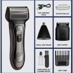 Ingrijire personala si Cosmetice - Aparate & accesorii ingrijire personala - Aparate de ras si tuns - Aparate de tuns - Set cu aparat de tuns, ras si pentru nas, RAF R4018, 3W, reincarcabil, 1200mAh, utilizare 60 min, negru - Infinity.ro