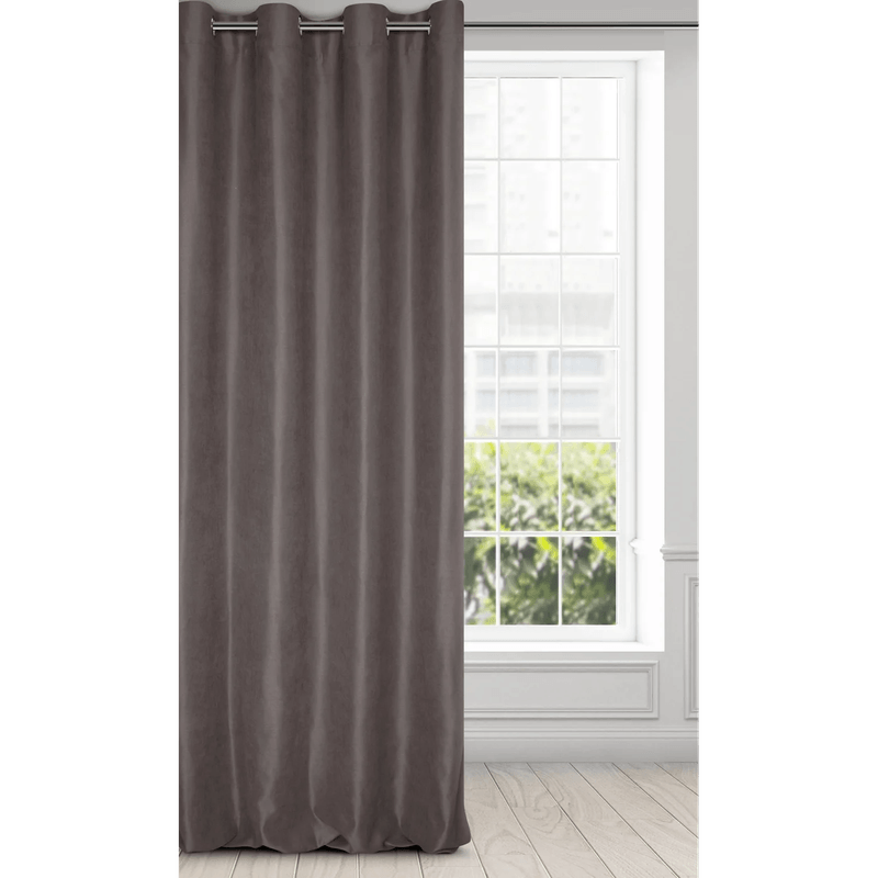 Casa si Gradina - Textile si covoare - Perdele si draperii - Draperii - Draperie ADELAIDE cu tesatura fina, cu aspect de piele de caprioara si un model fin, 140 x 250 cm, gri - Infinity.ro
