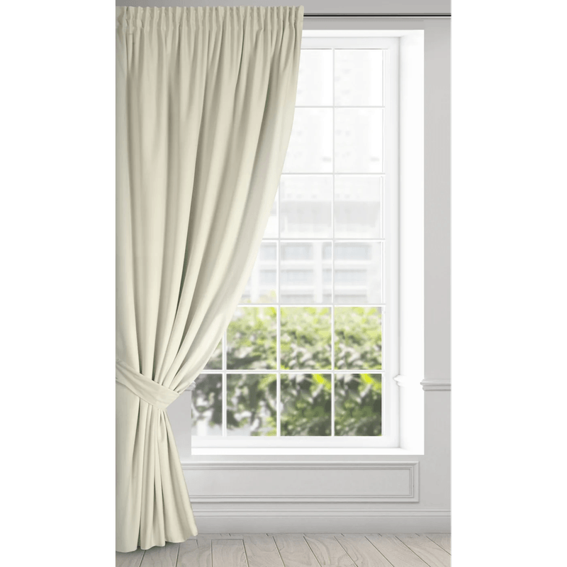 Casa si Gradina - Textile si covoare - Perdele si draperii - Draperii - Draperie ANTARA din catifea neteda cu snur pentru fixare, 140 x 300 cm, crem - Infinity.ro