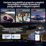 Auto si Moto - Electronice auto - Camere auto si DVR - Camera Auto Tripla de Bord SafePro 6 in 1, 4K UHD, Night Vision,GPS,WIFI,WDR, G-Senzor, Ecran IPS 3.16 Inch, Card 64 GB - Infinity.ro