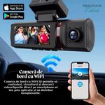 Auto si Moto - Electronice auto - Camere auto si DVR - Camera Auto Tripla de Bord SafePro 6 in 1, 4K UHD, Night Vision,GPS,WIFI,WDR, G-Senzor, Ecran IPS 3.16 Inch, Card 64 GB - Infinity.ro