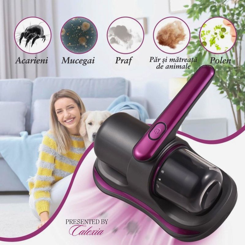 Electronice si Electrocasnice - Ingrijirea locuintei - Aspiratoare - Aspirator Profesional e-Wantay 2in1, Portabil,8000Pa, 100W, Fara Sac,Filtru HEPA,Putere Reglabila,Curatare cu Lumina UV - Infinity.ro