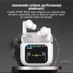 TV, Audio-Video si Foto - Portabile audio - Casti audio - Casti Wireless PURE BASS – Bluetooth 5.4, Ecran tactil LED 1.9”, ANC, ENC, bass puternic, Hi-Res Audio Panoramic 9D - Infinity.ro