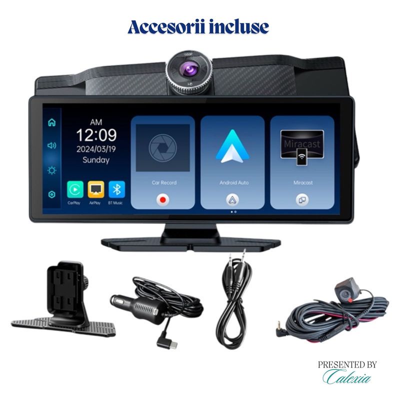 Auto si Moto - Electronice auto - Navigatii GPS - Navigatie Auto Multimedia Universala-Smart 10.26” Full HD cu CarPlay, Android Auto, Screen Mirroring, Camera Frontala 4K - Infinity.ro