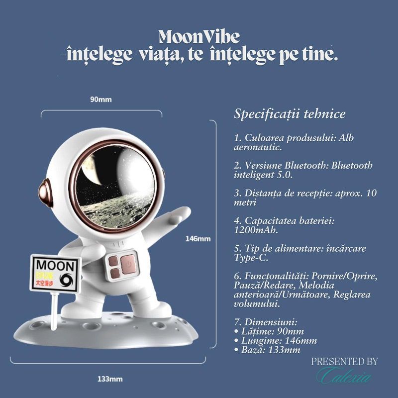 TV, Audio-Video si Foto - Portabile audio - Boxe portabile - Boxa Portabila e-Wantay, Bluetooth 5.0, Sunet Hi-Fi 360° Surround, Microfon Inclus, Apeluri Hands-Free,Autonomie 1200mAh - Infinity.ro