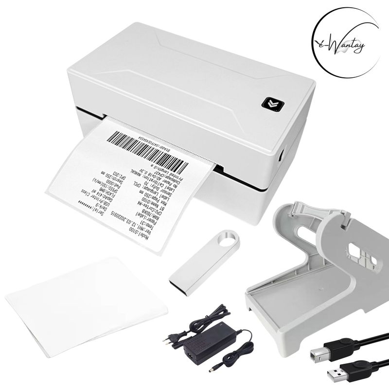 PC, gaming si accesorii - Imprimante, scanere & consumabile - Imprimante - Imprimante termice - Imprimanta termica portabila e-Wantay® High Quality, Bluetooth & USB, Compatibilitate universala, etichete & AWB-uri - Infinity.ro