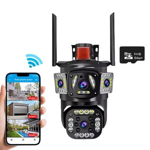 Camera de Supraveghere 2 in 1, e-Wantay® Vision 355°, Wi-Fi, Full HD, PTZ, Vedere Nocturna, Alarma, Detectare Miscare