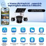Casa si Gradina - Electrice - Smart Home - Camere de supraveghere - Camera de Supraveghere e-Wantay® SkyWatch 4G 3 in 1 cu SIM,Ultra HD,16000 mAh,Alarma, Bidirectionala si Vedere Nocturna - Infinity.ro