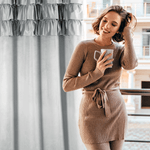 Casa si Gradina - Textile si covoare - Perdele si draperii - Draperii - Draperie AURA din catifea cu un model subtil tip volane, 140 x 250 cm, argintiu - Infinity.ro