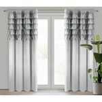 Casa si Gradina - Textile si covoare - Perdele si draperii - Draperii - Draperie AURA din catifea cu un model subtil tip volane, 140 x 250 cm, argintiu - Infinity.ro