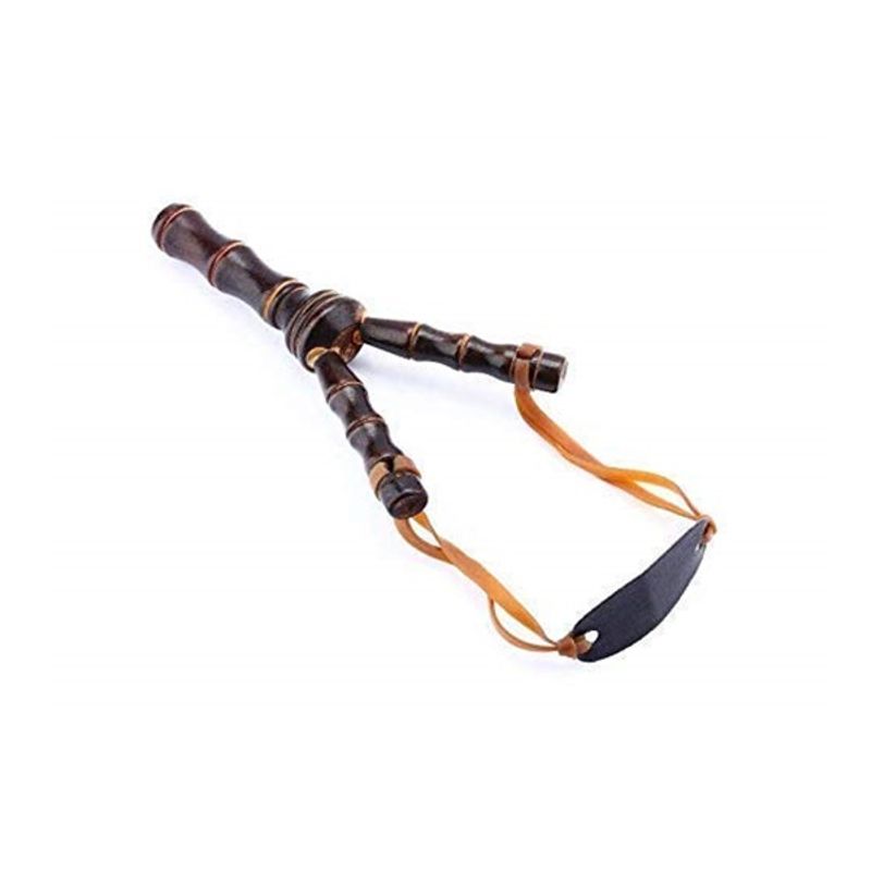 Sport si Outdoor - Camping - Accesorii camping si drumetii - Set doua Prastii din Lemn, Handmade, 19 cm, Maro - Infinity.ro