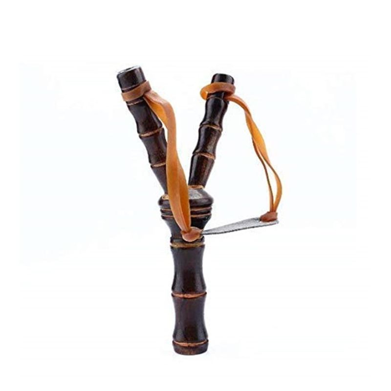 Sport si Outdoor - Camping - Accesorii camping si drumetii - Set doua Prastii din Lemn, Handmade, 19 cm, Maro - Infinity.ro