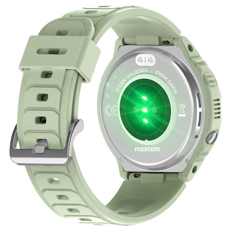Laptop, Telefoane si Tablete - Wearables si gadgeturi - Wearables - Smartwatch-uri - Smartwatch Maxcom Titan Valkiria, 48x45.3x13.2mm, 300mAh, IP69, verde - Infinity.ro
