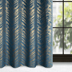 Casa si Gradina - Textile si covoare - Perdele si draperii - Draperii - Draperie de catifea SARA cu model geometric metalic, 140 x 250 cm, bleumarin - Infinity.ro