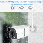 Casa si Gradina - Electrice - Smart Home - Camere de supraveghere - Camera Supraveghere Wireless Exterior/Interior, 5MP, Conectare Telefon, WIFI, 1080P FullHD, Tuya, alarma, Senzor miscare - Infinity.ro