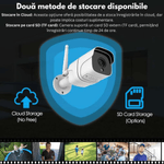 Casa si Gradina - Electrice - Smart Home - Camere de supraveghere - Camera Supraveghere Wireless Exterior/Interior, 5MP, Conectare Telefon, WIFI, 1080P FullHD, Tuya, alarma, Senzor miscare - Infinity.ro